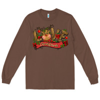 Chestnut love christmas reindeer Long Sleeve Tee - CowGirlArtShop