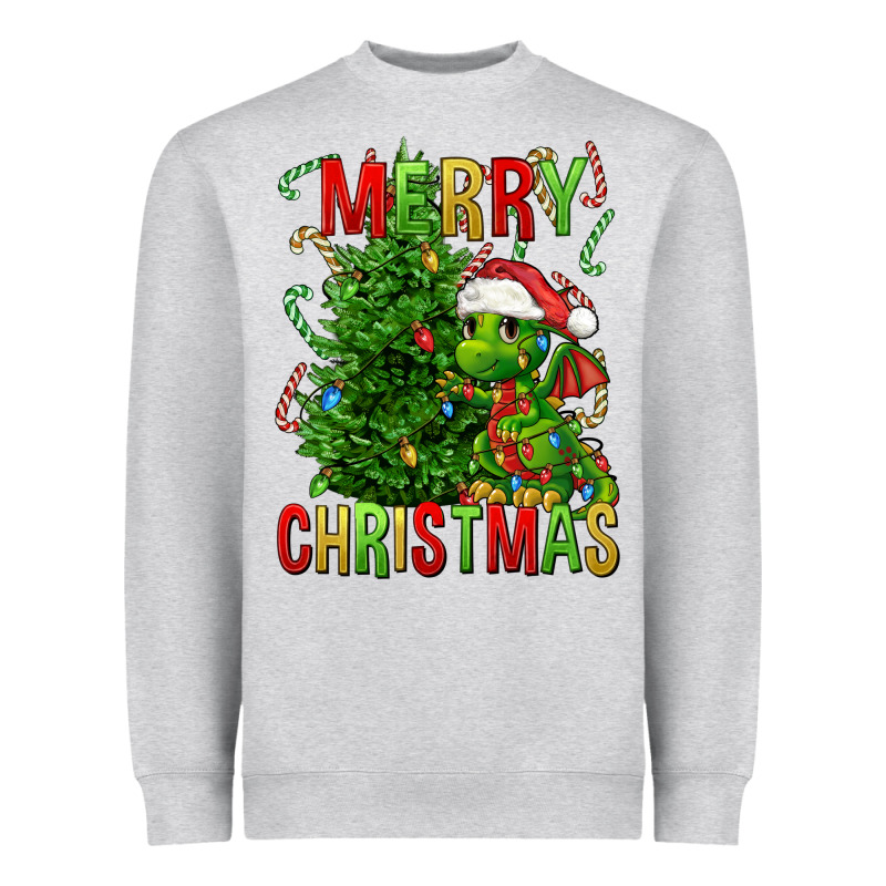 Merry Christmas Dragon Heavyweight Sweatshirt by FaDigitalArtStudio | Teevron