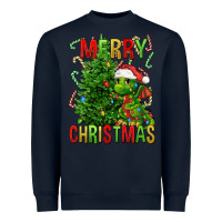 Navy merry christmas dragon Heavyweight Sweatshirt - FaDigitalArtStudio