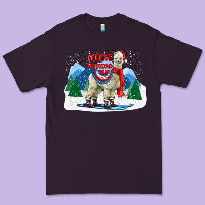 Fleece Navidad Alpaca Mountains Premium Tee Designed By Lillyallendesigns