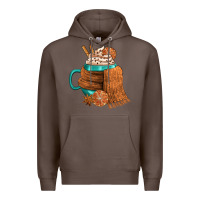 Coffee Winter Coffee Cup With Scarf Premium Hoodie - FaDigitalArtStudio