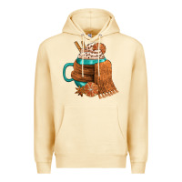 Pina Colada Winter Coffee Cup With Scarf Premium Hoodie - FaDigitalArtStudio