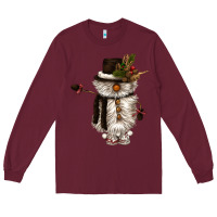 Burgundy snowman gnome Long Sleeve Tee - CowGirlArtShop