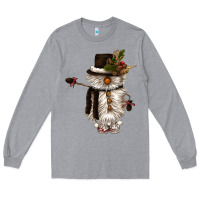 Heather Grey snowman gnome Long Sleeve Tee - CowGirlArtShop