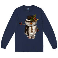 Navy snowman gnome Long Sleeve Tee - CowGirlArtShop