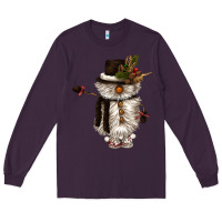 Plum snowman gnome Long Sleeve Tee - CowGirlArtShop