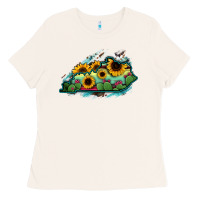Bone Kentucky map sunflower cactus serape Ladies Tee - RanaPortraitStore