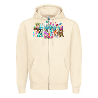 Sandshell Happy Easter Bunny Zipper Hoodie - CowhideDigitalArt