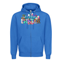 True Royal Happy Easter Bunny Zipper Hoodie - CowhideDigitalArt