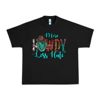 Black Western More Howdy Less Hate Cowboy Hat Gemstone Urban Heavy Tee - HowdyJamesFarm