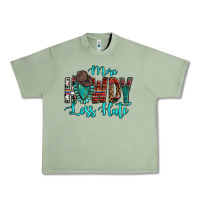 Western More Howdy Less Hate Cowboy Hat Gemstone Urban Heavy Tee | Teevron
