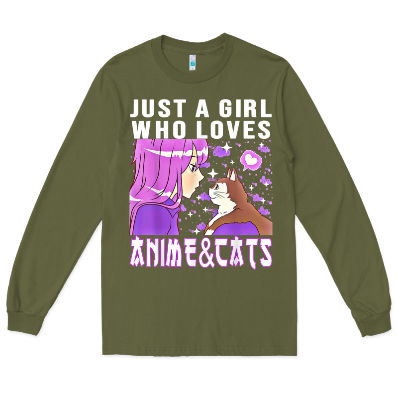 Anime Cat Anime Stuff Long Sleeve Tee by lanVoArt | Teevron