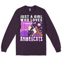 Plum anime cat anime stuff Long Sleeve Tee - lanVoArt