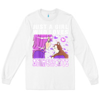 White anime cat anime stuff Long Sleeve Tee - lanVoArt