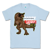 Dusty Blue DADDY SAURUS REX Classic Tee - Bettercallsaul