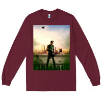 Burgundy green arrow Long Sleeve Tee - lanVoArt