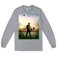 Heather Grey green arrow Long Sleeve Tee - lanVoArt