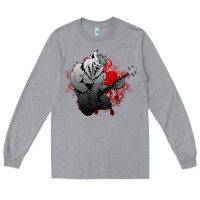 Heather Grey Guitar Player Gift Guitarist Guitar Long Sleeve Tee - lanVoArt