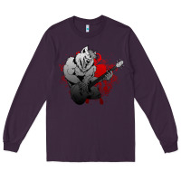 Plum Guitar Player Gift Guitarist Guitar Long Sleeve Tee - lanVoArt