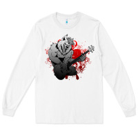 White Guitar Player Gift Guitarist Guitar Long Sleeve Tee - lanVoArt