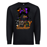 Black one spooky teacher Premium Sweatshirt - SublimationCraftShop