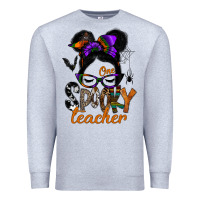 Heather Grey one spooky teacher Premium Sweatshirt - SublimationCraftShop