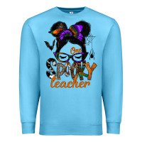 Ocean Blue one spooky teacher Premium Sweatshirt - SublimationCraftShop
