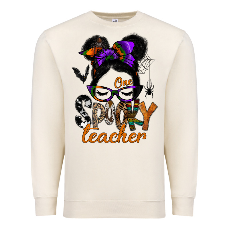 One Spooky Teacher Premium Sweatshirt by SublimationCraftShop | Teevron