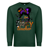 Sports Green one spooky teacher Premium Sweatshirt - SublimationCraftShop