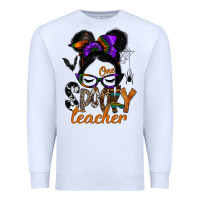 White one spooky teacher Premium Sweatshirt - SublimationCraftShop