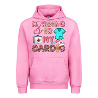Fuchsia Pink nursing is my cardio Urban Hoodie - BarkalooDesign