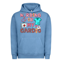 Pigment Pebble Blue nursing is my cardio Urban Hoodie - BarkalooDesign