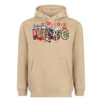 Mushroom Nurse Valentines Day Heavyweight Hoodie - CowhideDigitalArt