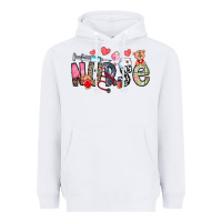 White Nurse Valentines Day Heavyweight Hoodie - CowhideDigitalArt