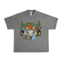 Tornado floral feather bull skull Urban Heavy Tee - JahusDesignShop