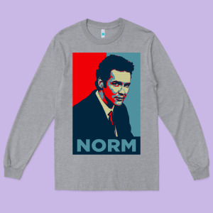 Norm Macdonald Political Poster Long Sleeve Tee Designed By Lanvoart