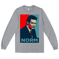 Heather Grey norm macdonald political poster Long Sleeve Tee - lanVoArt