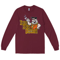 Burgundy yabba dabba doobie! Long Sleeve Tee - lanVoArt