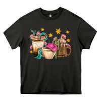 Asphalt Western Cowgirl Coffee Cup Bbs Heavy Core Tee - BundleAndBundleShop