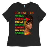 Black god say i am juneteenth afro girl Ladies Tee - Artiststas