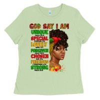 Matcha god say i am juneteenth afro girl Ladies Tee - Artiststas