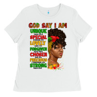 White god say i am juneteenth afro girl Ladies Tee - Artiststas