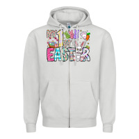 Dove Grey My 1st Easter Zipper Hoodie - CowhideDigitalArt