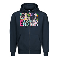 Navy My 1st Easter Zipper Hoodie - CowhideDigitalArt
