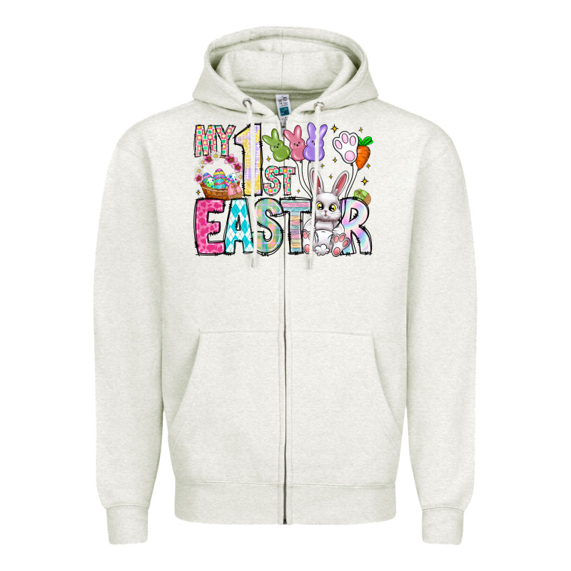 My 1st Easter Zipper Hoodie by CowhideDigitalArt | Teevron