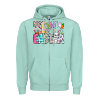 Seafoam My 1st Easter Zipper Hoodie - CowhideDigitalArt