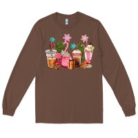 Chestnut pink christmas coffe cups Long Sleeve Tee - CowGirlArtShop