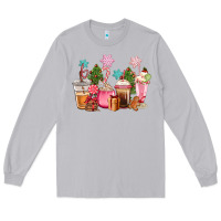 Moon Dust pink christmas coffe cups Long Sleeve Tee - CowGirlArtShop