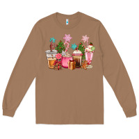 Toasted Coconut pink christmas coffe cups Long Sleeve Tee - CowGirlArtShop