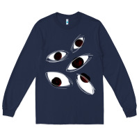 Navy weirdcore staring Long Sleeve Tee - lanVoArt